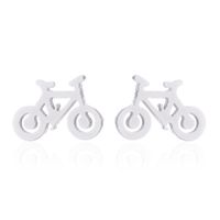 1 Pair Fashion Bicycle Plating Stainless Steel Ear Studs sku image 2