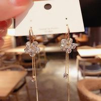 Style Simple Forme De Cœur Alliage Incruster Strass Femmes Boucles D'oreilles 1 Paire main image 4