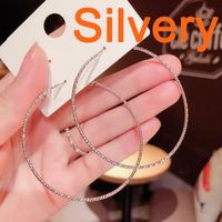 Simple Style Heart Shape Alloy Inlay Rhinestones Women's Drop Earrings 1 Pair sku image 2