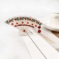 Elegante Mode Tier Blume Metall Quaste Künstliche Edelsteine Künstliche Perlen Haars Pange sku image 17