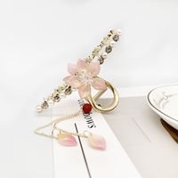 Elegante Mode Tier Blume Metall Quaste Künstliche Edelsteine Künstliche Perlen Haars Pange sku image 16