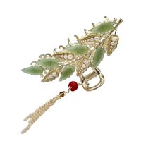 Elegante Mode Tier Blume Metall Quaste Künstliche Edelsteine Künstliche Perlen Haars Pange sku image 28