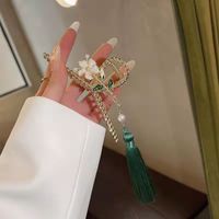 Elegante Mode Tier Blume Metall Quaste Künstliche Edelsteine Künstliche Perlen Haars Pange sku image 10
