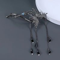 Elegant Fashion Animal Flower Metal Tassel Artificial Gemstones Artificial Pearls Hair Clip sku image 1