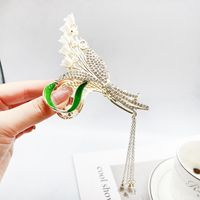 Elegante Mode Tier Blume Metall Quaste Künstliche Edelsteine Künstliche Perlen Haars Pange sku image 9