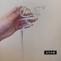 Elegant Fashion Animal Flower Metal Tassel Artificial Gemstones Artificial Pearls Hair Clip sku image 2