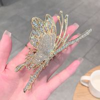 Elegante Mode Tier Blume Metall Quaste Künstliche Edelsteine Künstliche Perlen Haars Pange sku image 29