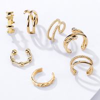 Wholesale Jewelry Basic C Shape Star Alloy Zircon Plating Ear Clips main image 6