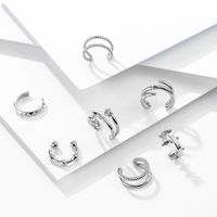 Wholesale Jewelry Basic C Shape Star Alloy Zircon Plating Ear Clips main image 3