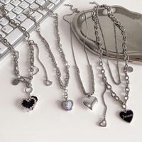 Fashion Sweet Heart Shape Alloy Rhinestone Plating Rhinestones Unisex Necklace main image 1