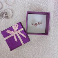 French Romantic Classic Retro Flower Pasted Ring Earring Box sku image 1