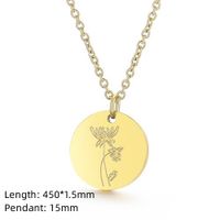 Fashion Flower Stainless Steel Necklace main image 2