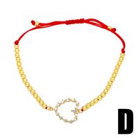 Estilo Simple Ojo Del Diablo Árbol Forma De Corazón Cobre Chapado En Oro Circón Pulsera 1 Pieza sku image 4