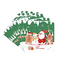 Christmas Cartoon Style Cute Christmas Hat Christmas Tree Santa Claus Paper Family Gathering Party Festival Tableware sku image 9