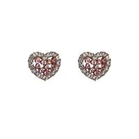 Wholesale Jewelry 1 Pair Sweet Heart Shape Butterfly Imitation Pearl Alloy Zircon Ear Studs main image 4