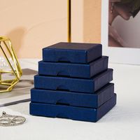 Fashion Solid Color Paper Jewelry Boxes sku image 3