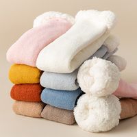 Women's Casual Solid Color Polyester Coral Fleece Ankle Socks main image 1