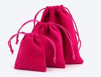 Casual Solid Color Flannel Jewelry Packaging Bags sku image 8