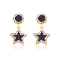 1 Pair Simple Style Pentagram Water Droplets Butterfly Tassel Inlay Artificial Gemstones Artificial Crystal Imitation Diamond Artificial Diamond Gem Drop Earrings main image 4