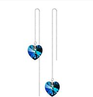 1 Pair Simple Style Pentagram Water Droplets Butterfly Tassel Inlay Artificial Gemstones Artificial Crystal Imitation Diamond Artificial Diamond Gem Drop Earrings sku image 29