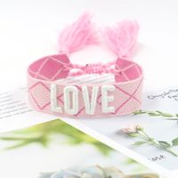 1 Piece Fashion Love Polyester Embroidery Handmade Tassel Unisex Bracelets sku image 25