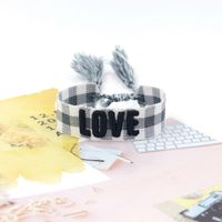 1 Piece Fashion Love Polyester Embroidery Handmade Tassel Unisex Bracelets sku image 48