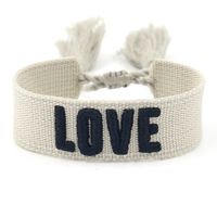 1 Piece Fashion Love Polyester Embroidery Handmade Tassel Unisex Bracelets sku image 41
