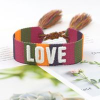 1 Piece Fashion Love Polyester Embroidery Handmade Tassel Unisex Bracelets sku image 33