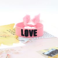 1 Piece Fashion Love Polyester Embroidery Handmade Tassel Unisex Bracelets sku image 61