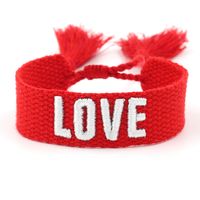 1 Piece Fashion Love Polyester Embroidery Handmade Tassel Unisex Bracelets sku image 15