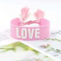 1 Piece Fashion Love Polyester Embroidery Handmade Tassel Unisex Bracelets sku image 27