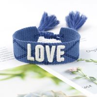 1 Piece Fashion Love Polyester Embroidery Handmade Tassel Unisex Bracelets sku image 21