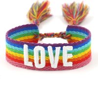 1 Piece Fashion Love Polyester Embroidery Handmade Tassel Unisex Bracelets sku image 36