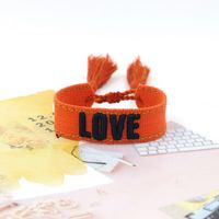 1 Piece Fashion Love Polyester Embroidery Handmade Tassel Unisex Bracelets sku image 44