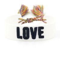 1 Piece Fashion Love Polyester Embroidery Handmade Tassel Unisex Bracelets sku image 39