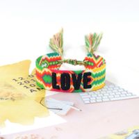 1 Piece Fashion Love Polyester Embroidery Handmade Tassel Unisex Bracelets sku image 51