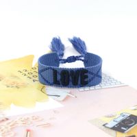 1 Piece Fashion Love Polyester Embroidery Handmade Tassel Unisex Bracelets sku image 52