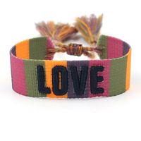 1 Piece Fashion Love Polyester Embroidery Handmade Tassel Unisex Bracelets sku image 42