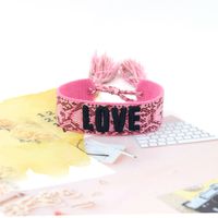 1 Piece Fashion Love Polyester Embroidery Handmade Tassel Unisex Bracelets sku image 64