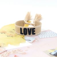 1 Piece Fashion Love Polyester Embroidery Handmade Tassel Unisex Bracelets sku image 71