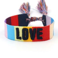 1 Piece Fashion Love Polyester Embroidery Handmade Tassel Unisex Bracelets sku image 68
