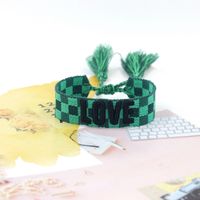 1 Piece Fashion Love Polyester Embroidery Handmade Tassel Unisex Bracelets sku image 49