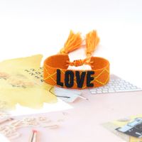 1 Piece Fashion Love Polyester Embroidery Handmade Tassel Unisex Bracelets sku image 57