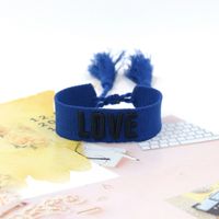1 Piece Fashion Love Polyester Embroidery Handmade Tassel Unisex Bracelets sku image 70