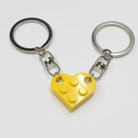 Cute Heart Shape Alloy Unisex Bag Pendant Keychain 1 Piece sku image 2