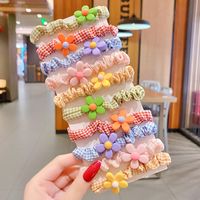 Cartoon Style Plaid Cloth Handmade Hair Tie 1 Set sku image 6