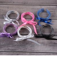 Sweet Solid Color Silica Gel Bowknot Unisex Bracelets 1 Piece main image 1