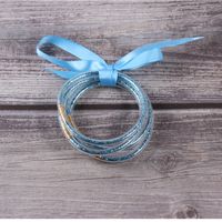 Sweet Solid Color Silica Gel Bowknot Unisex Bracelets 1 Piece sku image 23