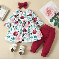 Fashion Flower Cotton Baby Clothing Sets main image 4