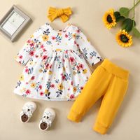 Fashion Flower Cotton Baby Clothing Sets main image 1
